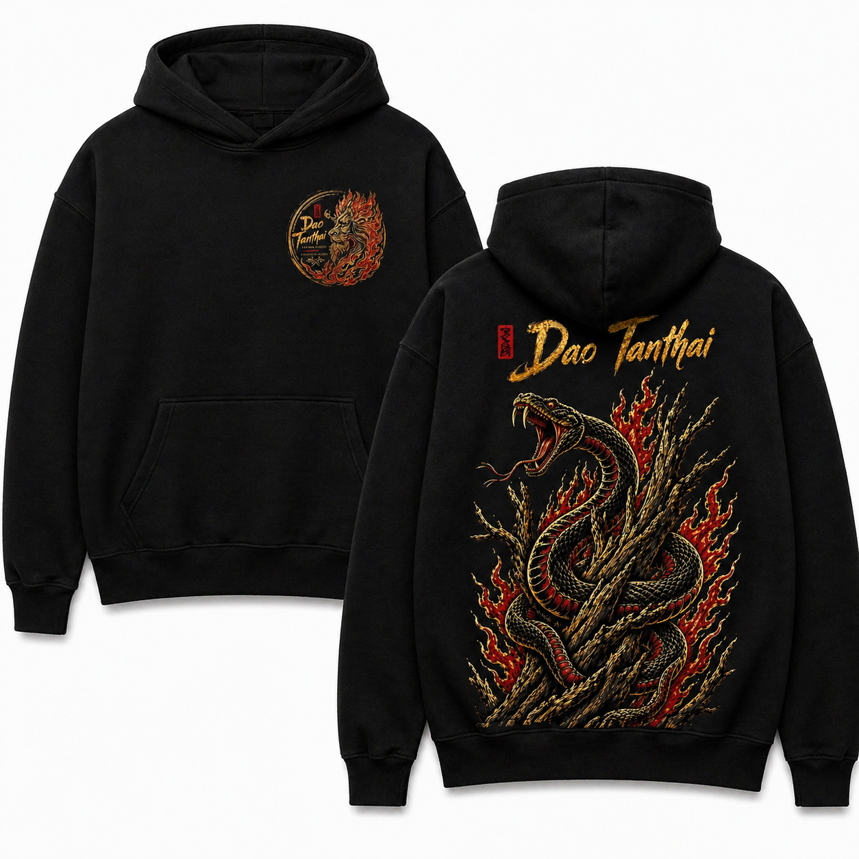 เสื้อเบสบอล Dao Tanthai Flame Spirit – สีดำ (แขนสั้น)