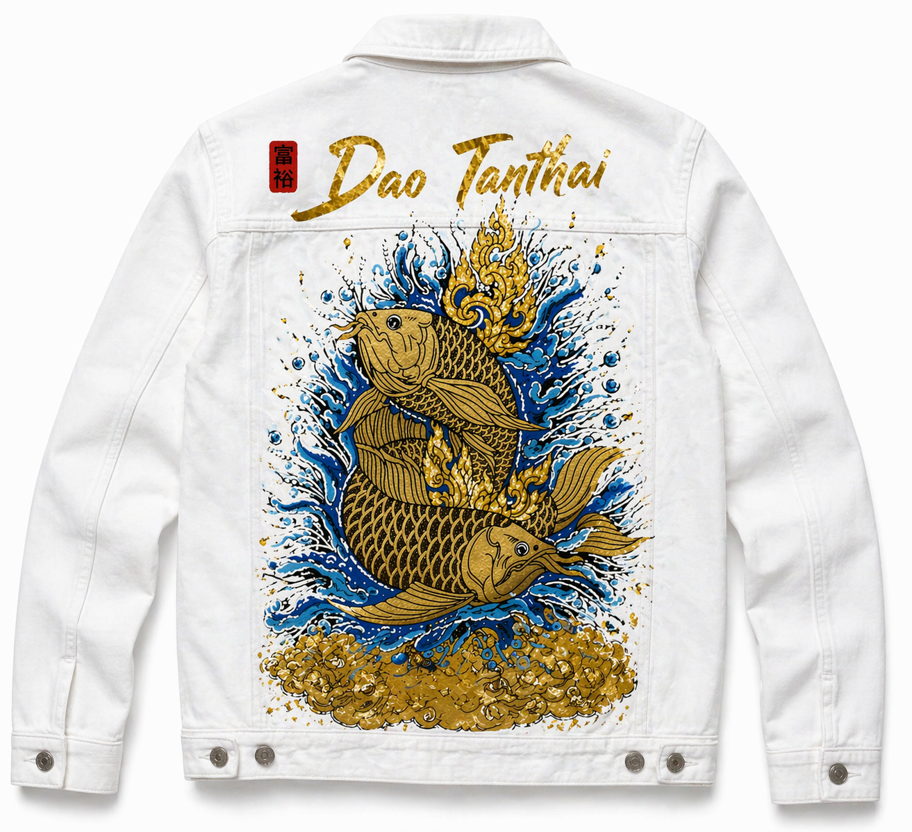 Dao Tanthai Golden Koi Spirit Jacket – White