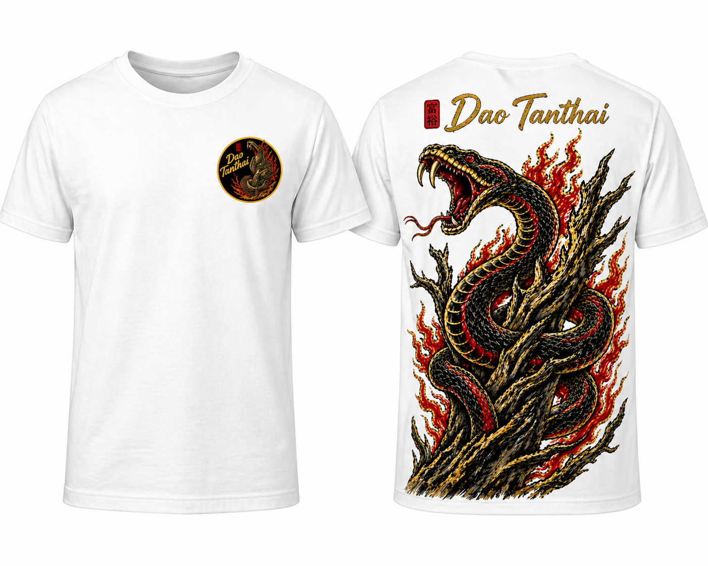 Dao Tanthai Flame Serpent T-Shirt – White
