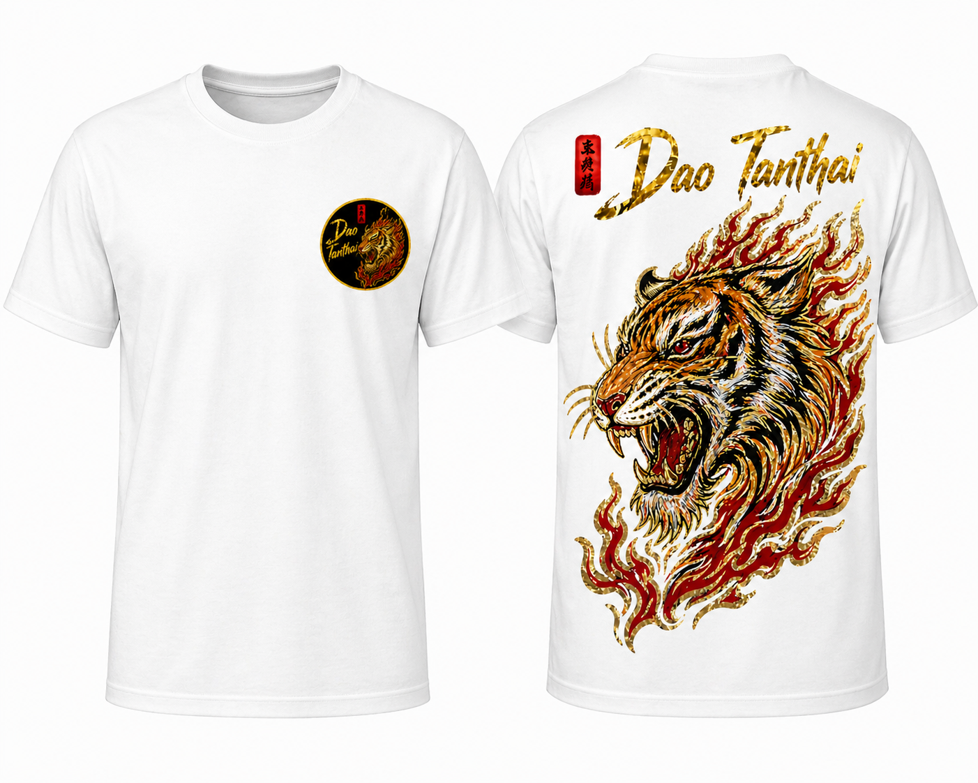 Dao Tanthai Flame Tiger T-Shirt – White