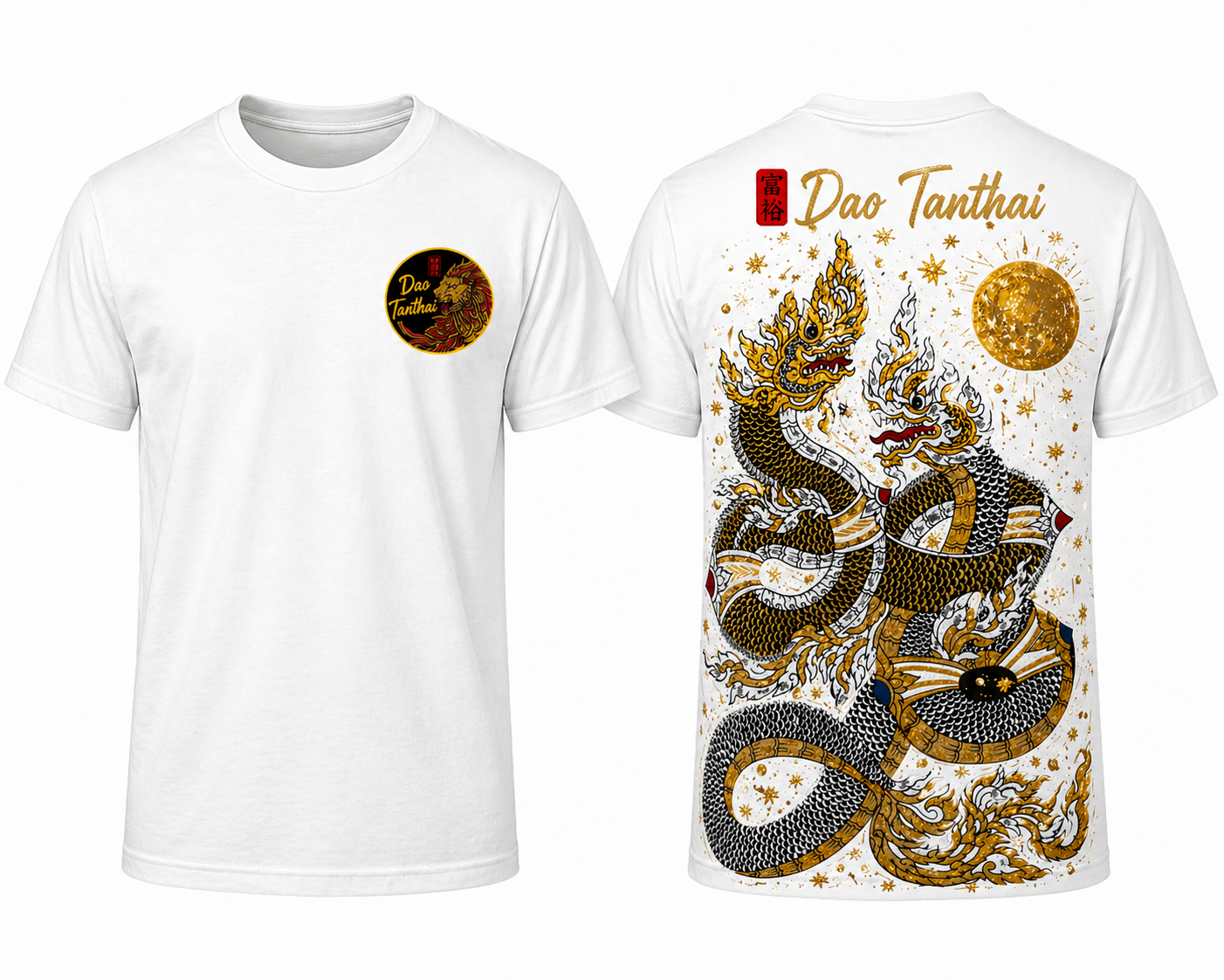 Dao Tanthai Twin Dragon T-Shirt – White